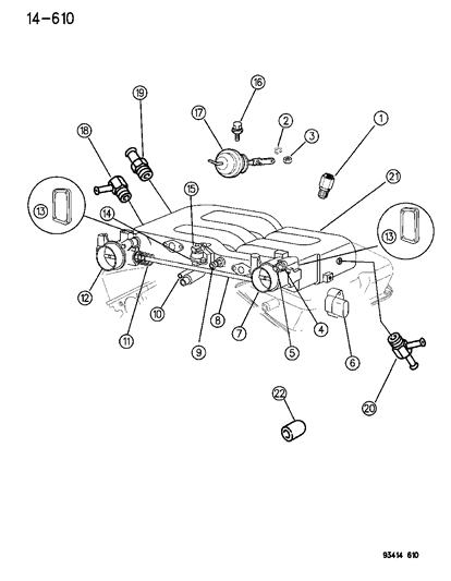 Stud, Throttle Body Attaching Diagram for 6502645