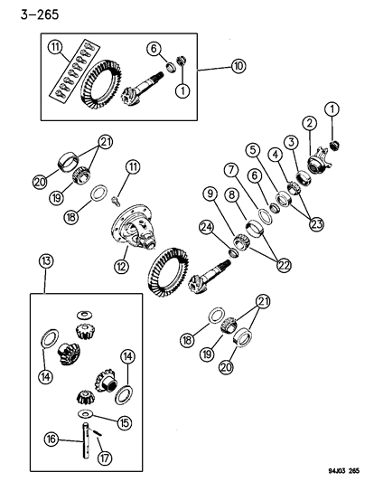 2014 Jeep Grand Cherokee Shim Kit Differential Replacement Shims for 5017215Aa Diagram for 5013883AA