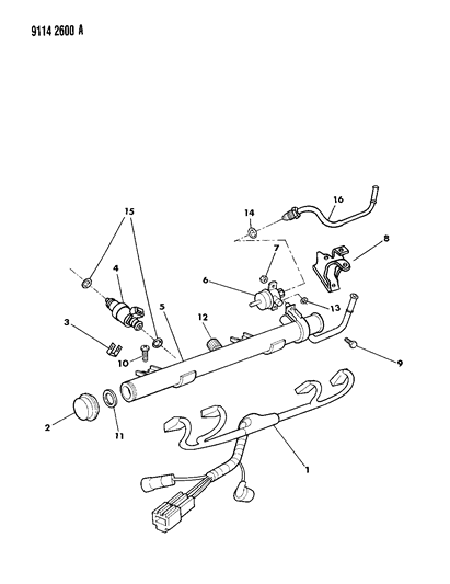 Clip, Fuel Injector Diagram for 4418257