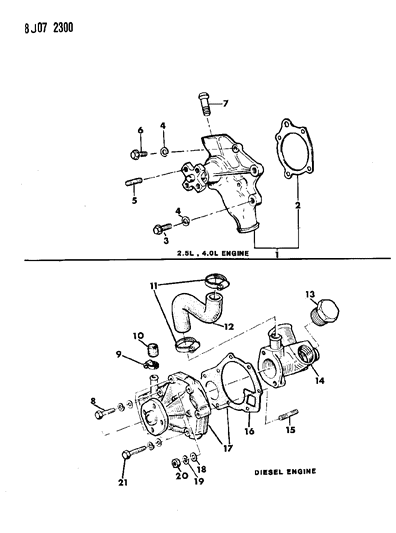 Pump Package, Water Diagram for 83503407