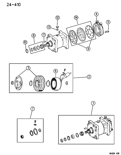 Compressor, 2.5L/4.0L Engine Diagram for R7150406