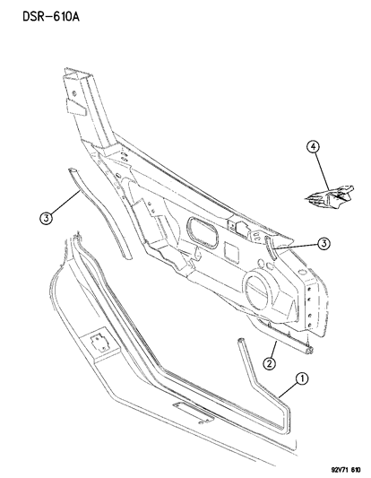 2015 Jeep Renegade Seal, V - Profile Diagram for 4763557