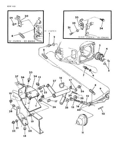 Nut, Clutch Release Fork Adjusting Diagram for 6030979
