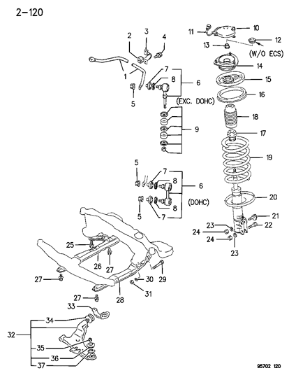 Cover, Lower Ball Joint, Front Diagram for MB573938