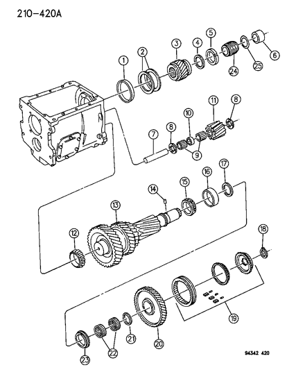 Bearing Cup Main Shaft Diagram for 4637782
