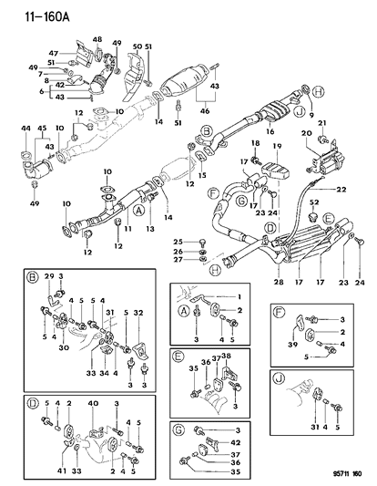 Plug, Exhaust Pipe Diagram for MU670023