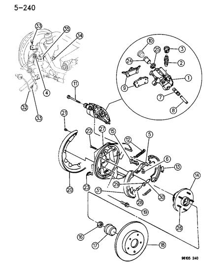 Shoe And Lining Package, Rear Wheel Disc Brake Diagram for V2013669AB
