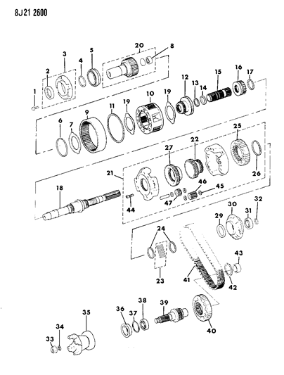 Differential Transfer Case Diagram for 83503529