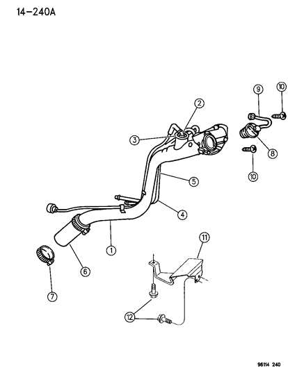 Strap, Fuel Filler Tube 22.5" Long Diagram for 4809086