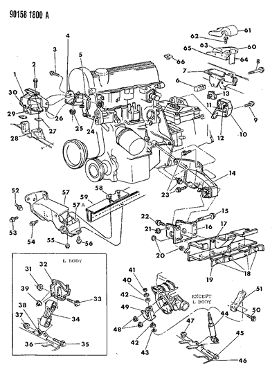 Bracket, Engine Support Insulator Right Diagram for 4505496