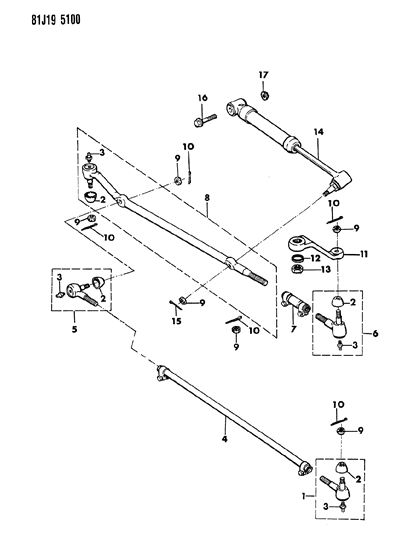Cover, Tie Rod End 1991 Diagram for 52000988