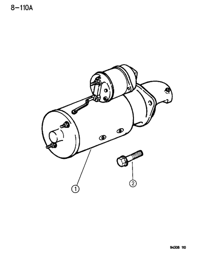 2004 Chrysler Concorde Nut, Starter Motor Diagram for 4761364