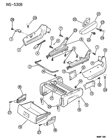 1986 Dodge Charger Bolt, M12 X40 Square Head, Riser To Floor Diagram for 4856032