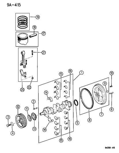 1996 Dodge Dakota Cover And Plate Assembly, Clutch, 10" Clutch Diagram for 6031923