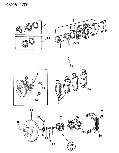 2016 Dodge Challenger Disc, Front Wheel Brake (10.25" Diameter) Diagram for V5013968AA