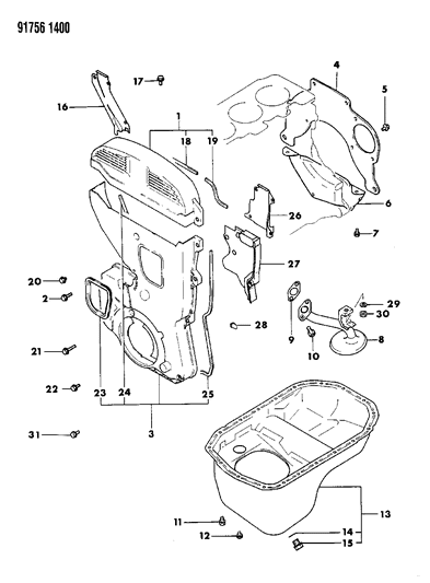 2016 Ram ProMaster City Bolt, Timing Belt Cover (Flange 6X25) Diagram for MF247868