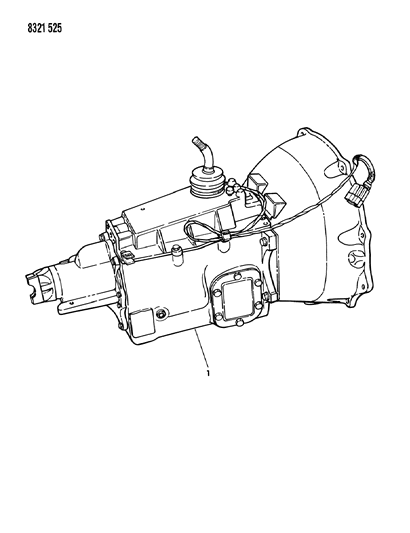 1989 Jeep Wrangler Transmission Assembly, W/Dana Series 1410 Yoke Diagram for 4504583