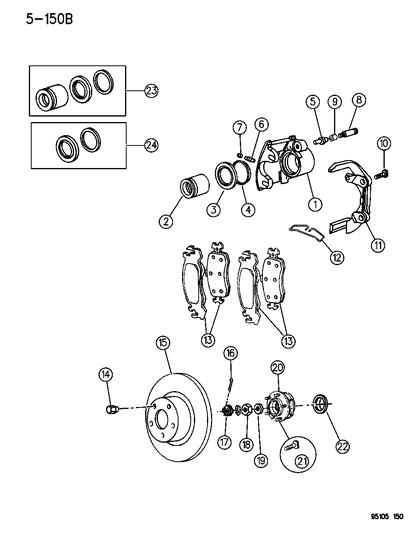 Shoe And Lining Package, Front Wheel Disc Brake Diagram for V1013575AB
