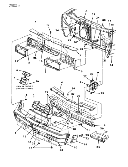 License - Plate Package, W/O Turbo Z Package, Plastic Diagram for 6023925