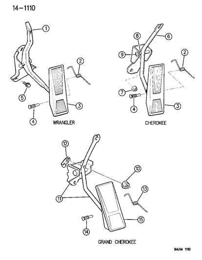 Spring Accelerator Pedal Return Also Serviced In Item 1 Diagram for 52078168