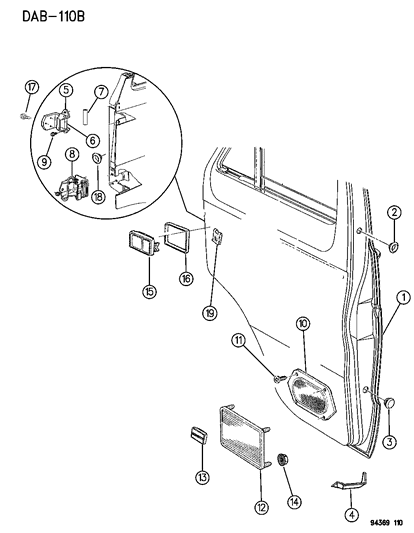 Bushing, Hinge Pin Diagram for 55074591