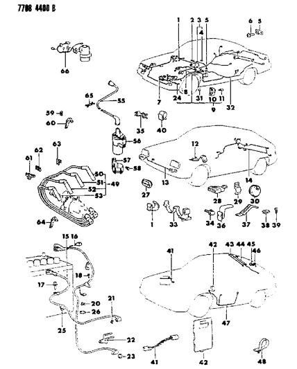 Clip, Engine Wire (6.6-40/55) Diagram for MB113038