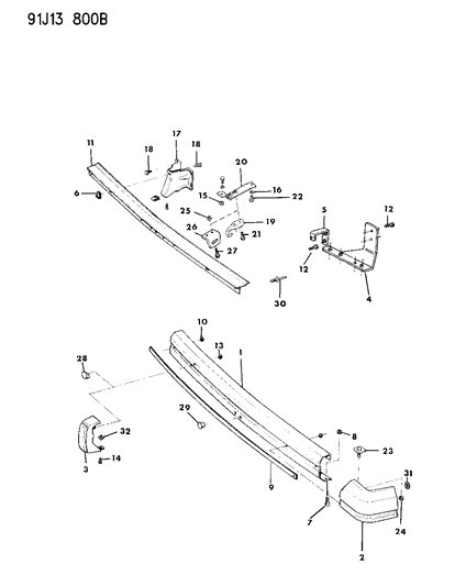 End Cap, Rear Diagram for 55029245