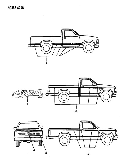 Tape Package, Bodyside Upper , (Dual Stripe) Diagram for 4713900