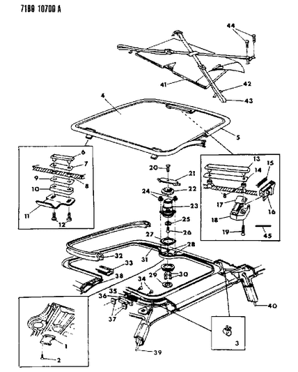 2007 Chrysler Sebring Moulding, . Deck Lid Upper Panel Diagram for 6501140