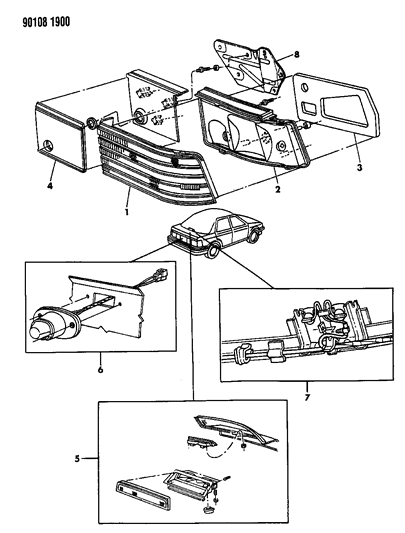 Lamp, Tail, Stop, Turn Signal (Gasket - 4321520) , Right Diagram for 4399489