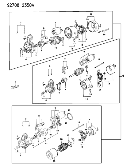 Bolt, 5 Speed, Inner Diagram for MD618545