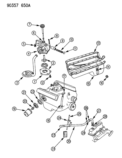 Bushing, Oil Pump And Distributor Drive Shaft (1986) Diagram for 1737725