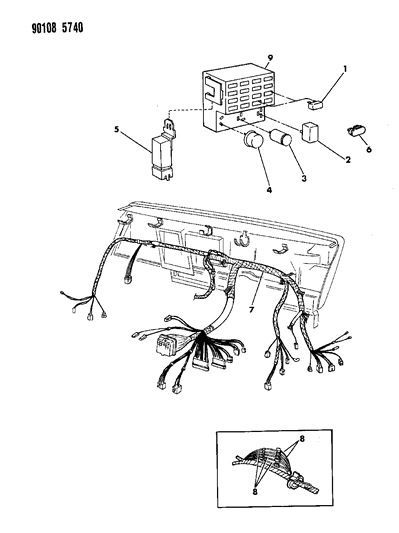 1988 Dodge Omni Fusible Link Package , (Dark Green-10 Gauge (4 12" Pieces) Diagram for 4364874