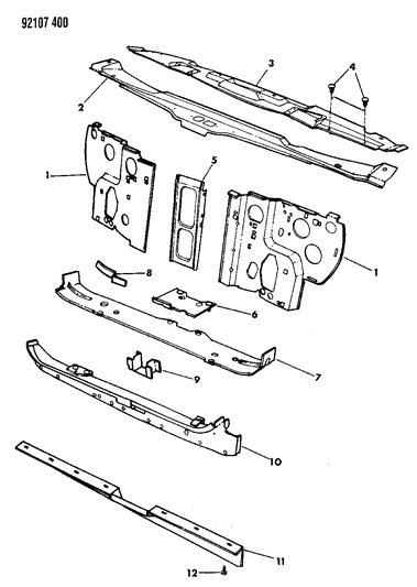 1992 Dodge Daytona Retainer, Lower Diagram for 6502104