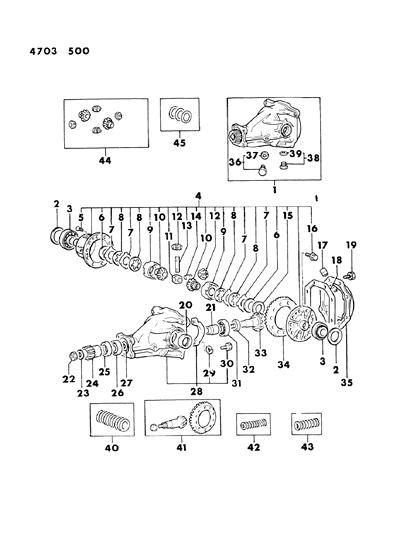 Shim Package, Drive Pinion Front Diagram for MB185361