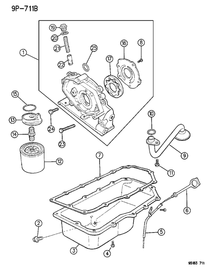 1995 Dodge Stratus Bolt Hexagon Flange Head M6X1.00X17 Diagram for 6503570