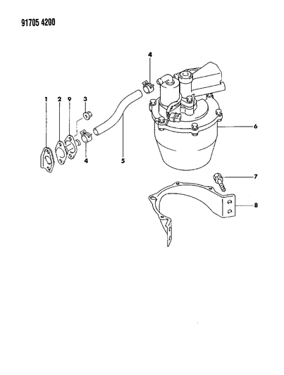2004 Chrysler Pacifica Clip, Hose Diagram for MB058859