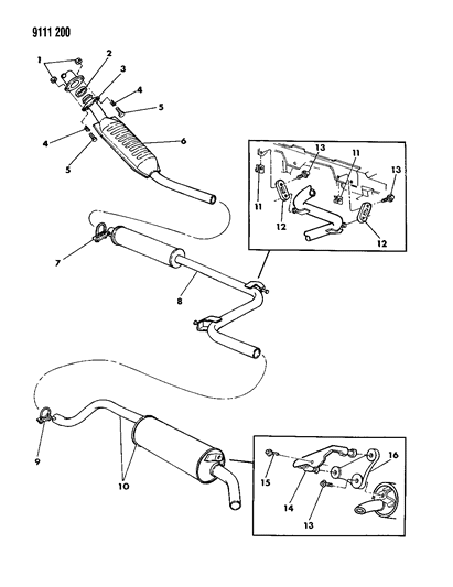 Pipe, Tail W/Muffler Diagram for 4427206
