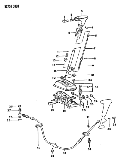 2017 Ram ProMaster City Bolt, Gearshift Control Link, With Washer , (8X25) Diagram for MS240126