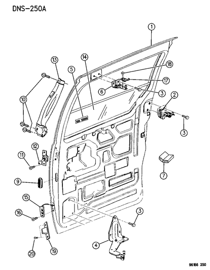 Door Shell, Sliding, Right Diagram for 4717377
