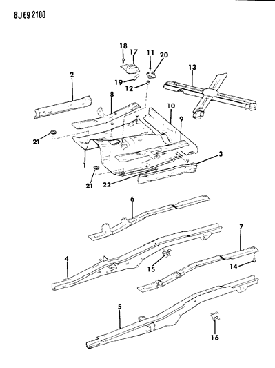 2024 Jeep Compass Rail, Cab And Pick - Up Box Diagram for 57000946