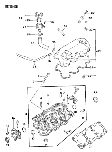 Seal, Camshaft Oil Diagram for MD153103