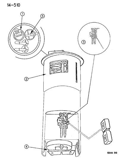 Module Package, Fuel Pump And Level Unit Diagram for R4773804