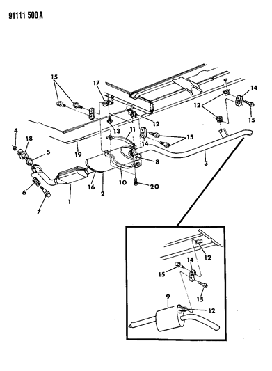 Clamp, Muffler Support, Lower Diagram for 4495306