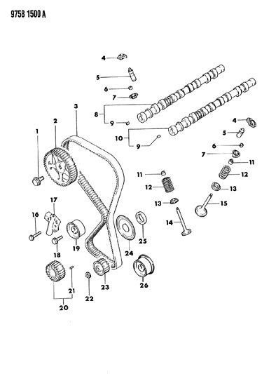 Bolt Hexagon Flange Head M8X51 Diagram for MD129350