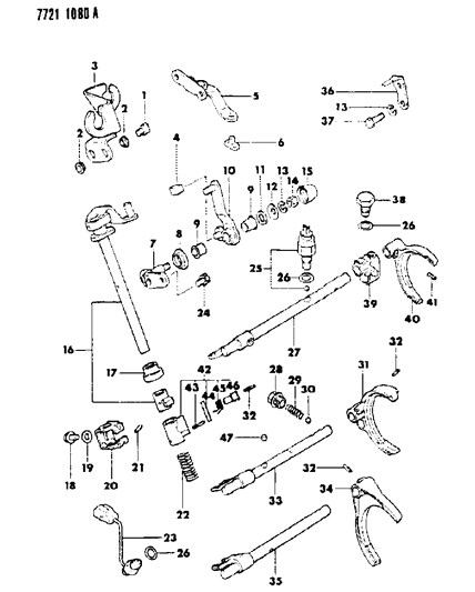 Pin, Gearshift Control , (5.2X26) Diagram for MD701722