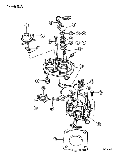 Gasket, Throttle Body To Intake Manifold Diagram for 53007543