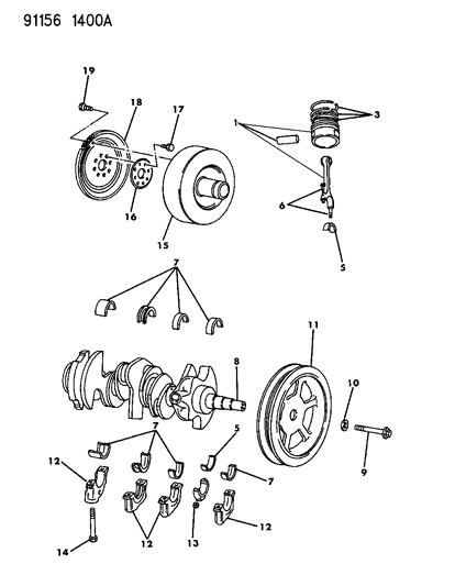 Screw, Crankshaft Diagram for 6502278