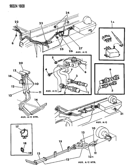 O - Ring, Auxiliary A/C., Suction Hose Seal Rear Diagram for 4361097