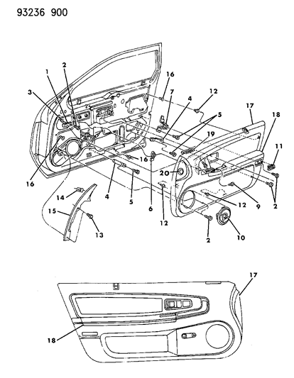 Nut, Grille To Valance Panel Diagram for 6000943